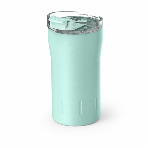 12 oz Insulated Travel Coffee Mug with Flip Lid — Mint Green | Stainless Steel Vacuum Tumbler