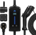 WOSHION Level 2 Portable EV Charger 40A, NEMA 14-50 Plug, 240V Fast Charging Station, Adjustable 16A-40A, 25FT Cable, IP66 Waterproof, Compatible with All J1772 EVs