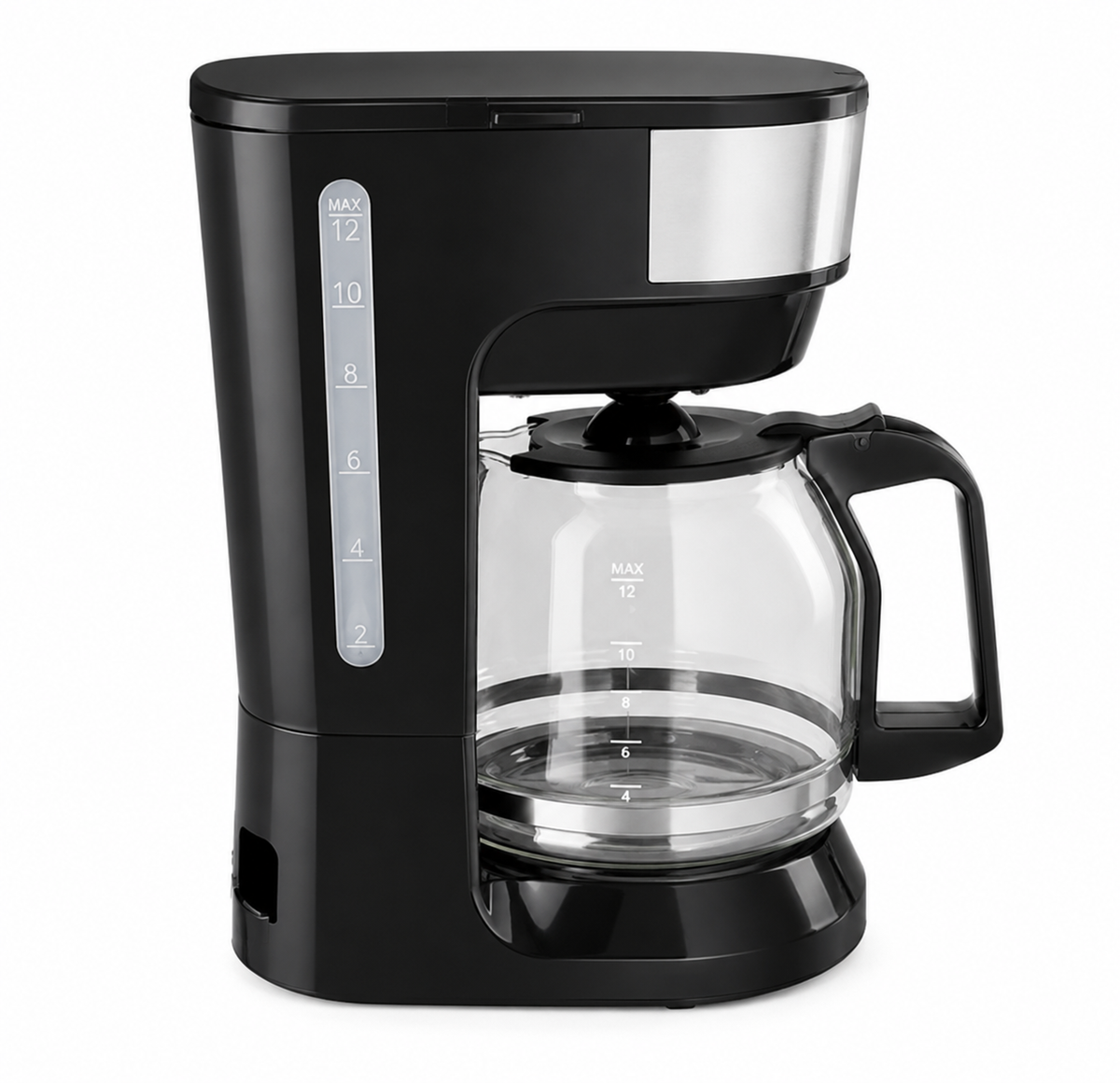 Amazon Basics 12 Cup Drip Coffee Maker with Glass Carafe (1.9 Qt),