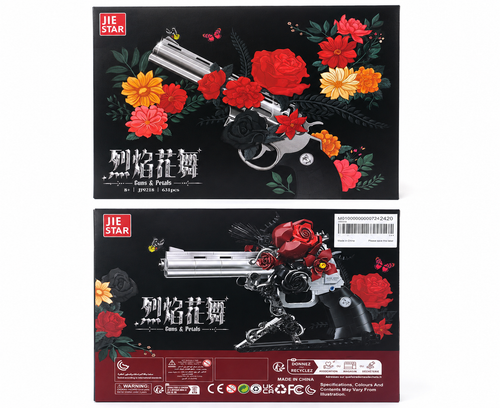 Rose Revolver Building Set Stem Building Toy for Adult Boy 8‑14