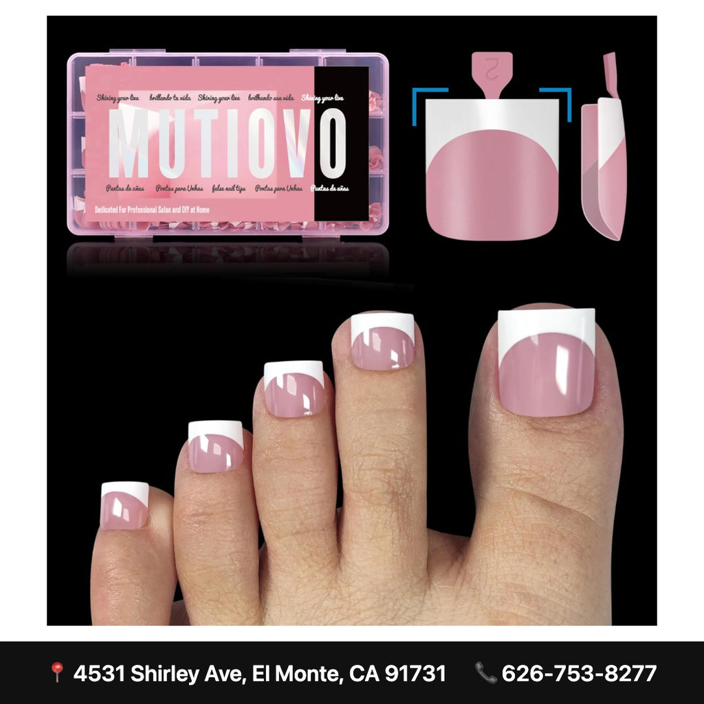 Mutiovo French Tip false nail tips