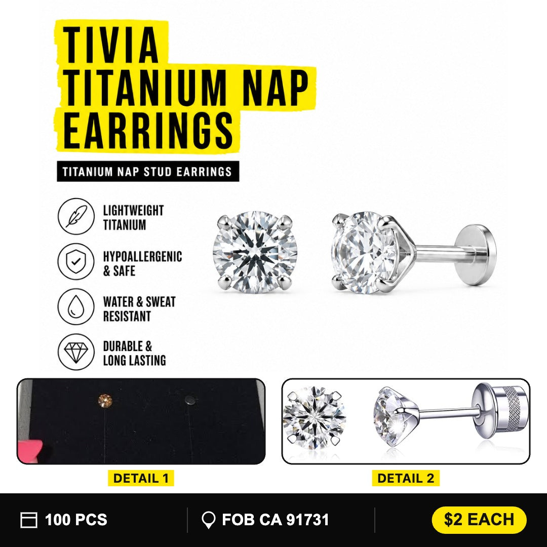 TIVIA titanium nap earrings