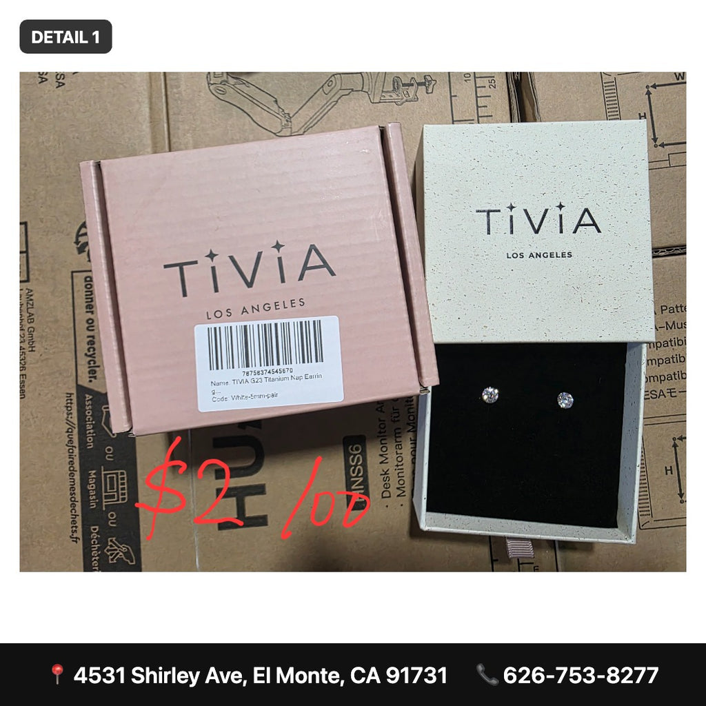 TIVIA titanium nap earrings