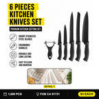 6 Pieces Kitchen Knives Set