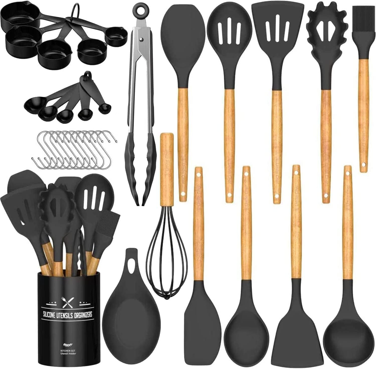 34‑Piece Silicone Kitchen Utensils Set