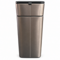 Zen Swipe Stainless Steel Sensor Trash Bin – 9L Charcoal Gray Wings-Open (Model 9809)