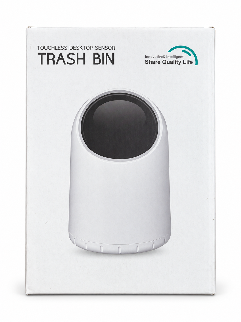 Zen Swipe Mini Touchless Desktop Sensor Trash Bin – Model 666 (5.12 x 5.12 x 7.72 in)