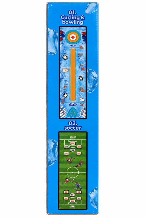3-in-1 Tabletop Game – Curling, Bowling & Soccer (Ages 3+, 2–4 Players)