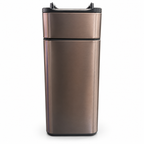 Zen Swipe Stainless Steel Sensor Trash Bin – 9L Charcoal Gray Wings-Open (Model 9809)