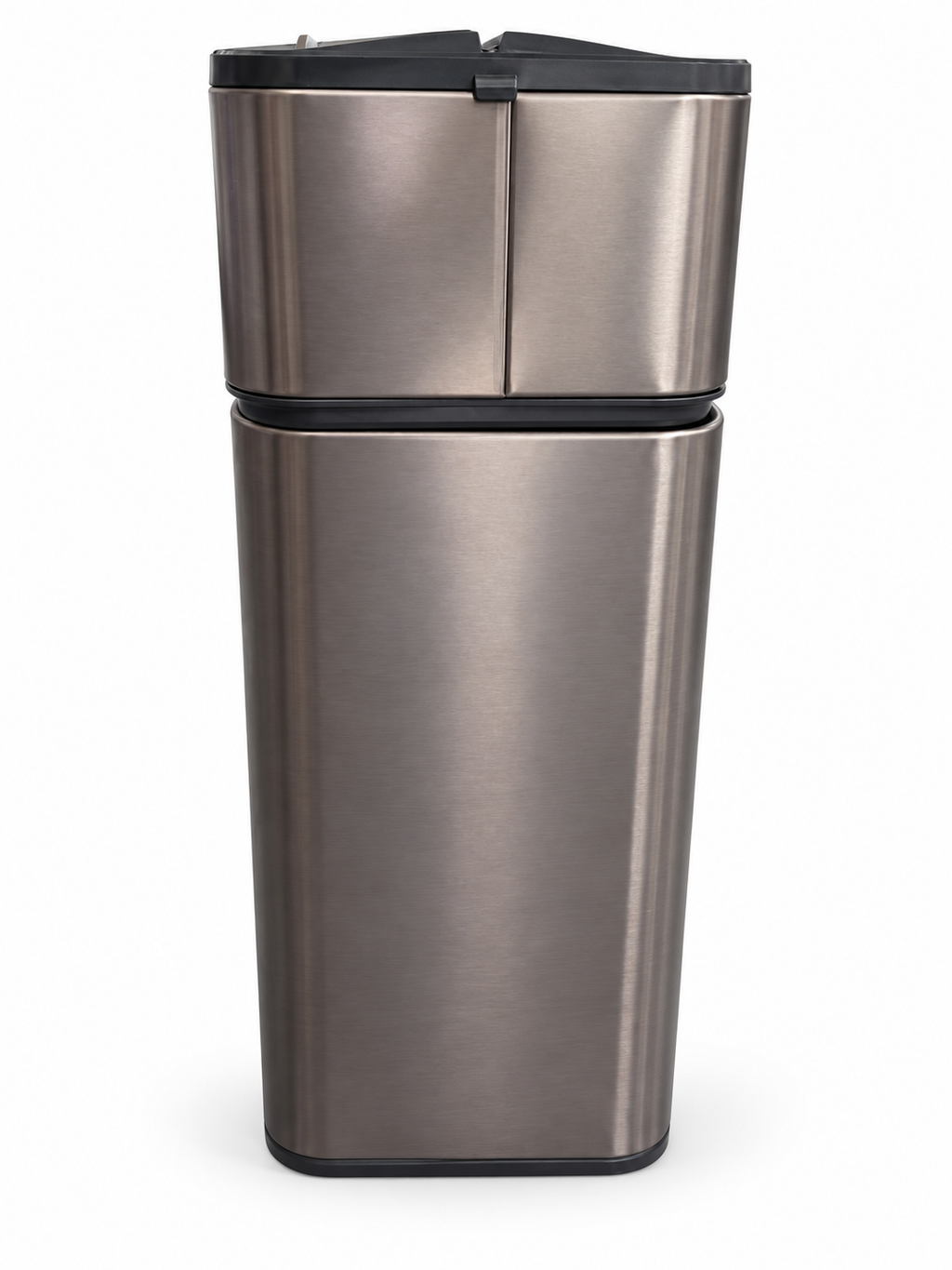 Zen Swipe Stainless Steel Sensor Trash Bin – 20L Charcoal Gray Wings-Open (Model 9811)