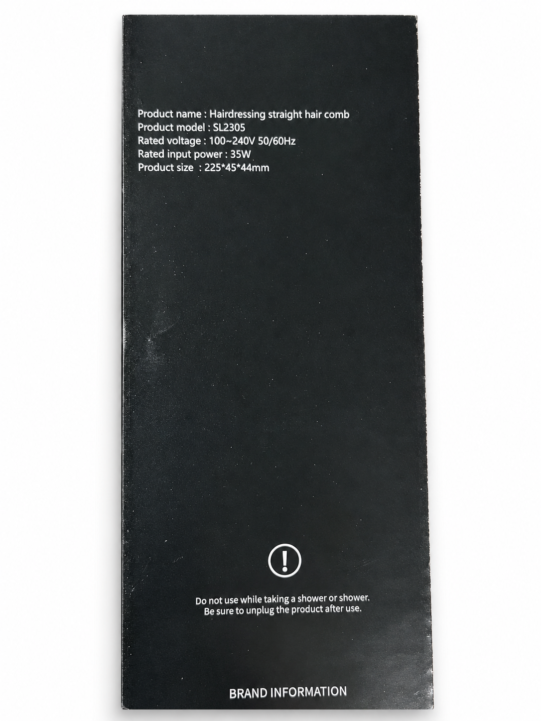 Househerb Hair Straightener Brush – Model SL2305, 35W (Dyson Grey)
