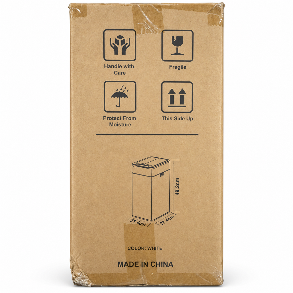 Zen Swipe Stainless Steel Sensor Trash Bin – 20L White Wings-Open (Model 9811)