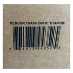 Zen Swipe Stainless Steel Sensor Trash Bin – 9L Charcoal Gray Wings-Open (Model 9809)