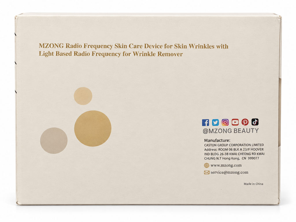 MZONG Radio Frequency Skin Care Device – 1MHz RF + LED Light (630/850nm) for Wrinkles