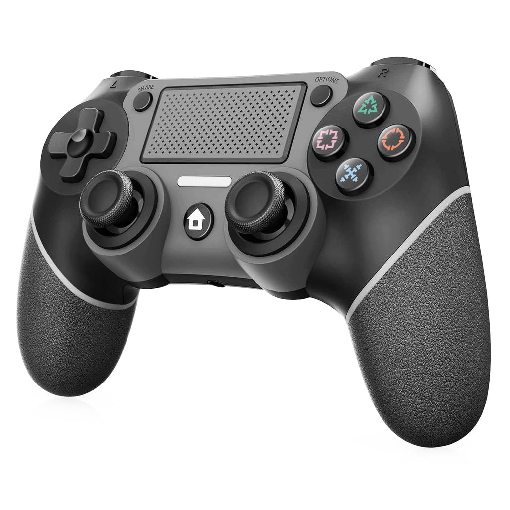 Wireless Controller Compatible with PS4/Pro/Slim, Black ps4 controller with Dual Vibration, 1000mAh Battery, 6-Axis Motion Sensor, Built-in Speaker & 3.5mm Headphone Jack, Charging Cable (black)