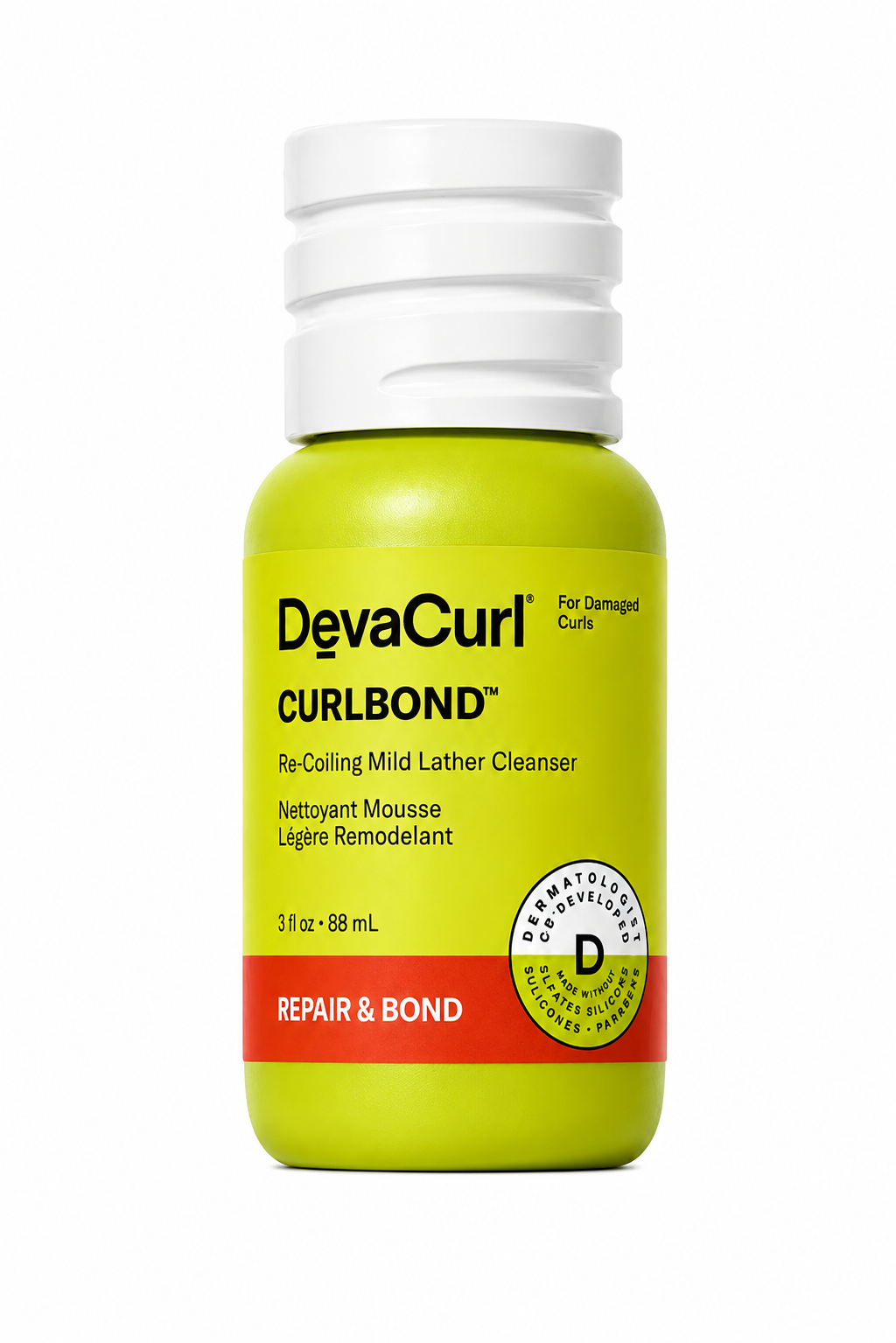DevaCurl CurlBond Re-Coiling Mild Lather Cleanser 3 oz Sealed
