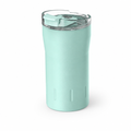 12 oz Insulated Travel Coffee Mug with Flip Lid — Mint Green | Stainless Steel Vacuum Tumbler