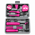 Tool Set – Pink Hand Tool Kit in Gray Carry Case
