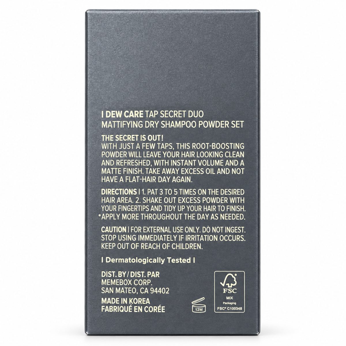 I Dew Care Tap Secret Duo Mattifying Dry Shampoo Powder Set – 2 x 7g (0.24 oz)