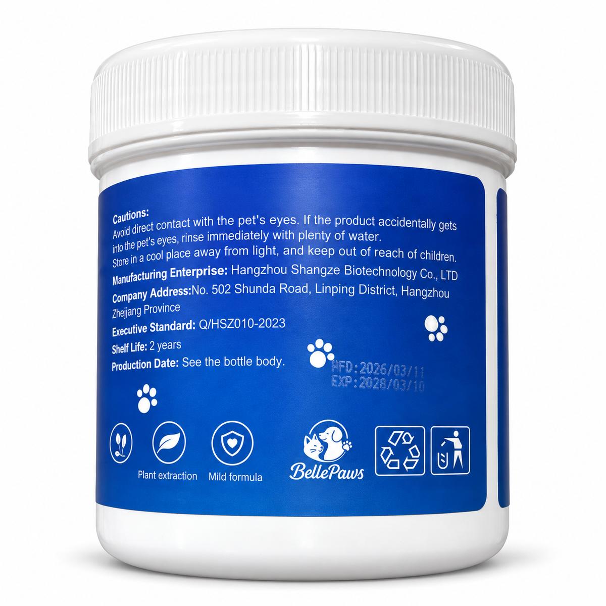BellePaws Pet Cleaning Finger Wipes – 60 Pcs for Dogs & Cats