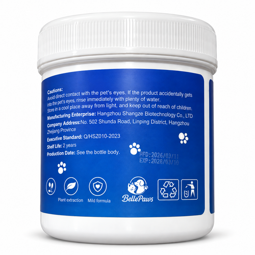 BellePaws Pet Cleaning Finger Wipes – 60 Pcs for Dogs & Cats