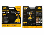 21V Cordless Drill Driver Kit Li-Ion Battery LED Light 4-Speed Tool Set
