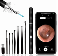 [FONENYCA] Ear Wax Removal Tool Kit with Light Camera, 6 Spoons & Flashlight Earpick - Ear Cleaner for iOS & Android