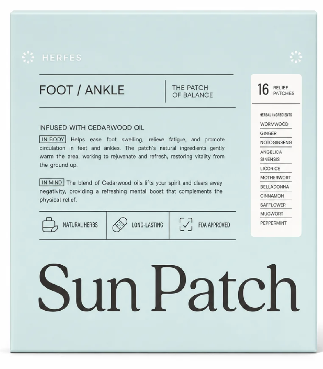 HERFES Sun Patch foot ankle patches EXP 09/26
