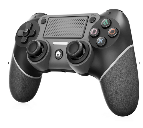 Wireless Controller Compatible with PS4/Pro/Slim, Black ps4 controller with Dual Vibration, 1000mAh Battery, 6-Axis Motion Sensor, Built-in Speaker & 3.5mm Headphone Jack, Charging Cable (black)