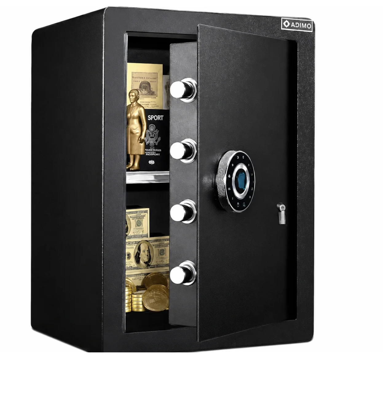 TRUCK LOAD 500/PCS ADIMO Security Safe Box with Fingerprint & Password Access, Alarm System