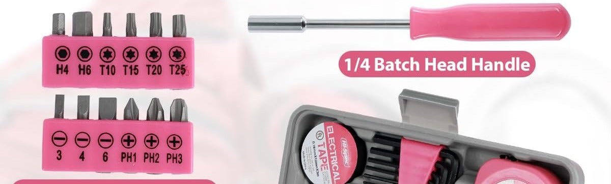 12 screwdriver bits and 1/4 inch bit driver handle